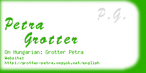 petra grotter business card